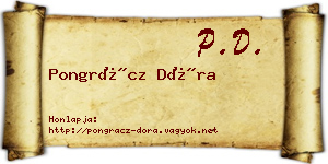 Pongrácz Dóra névjegykártya
